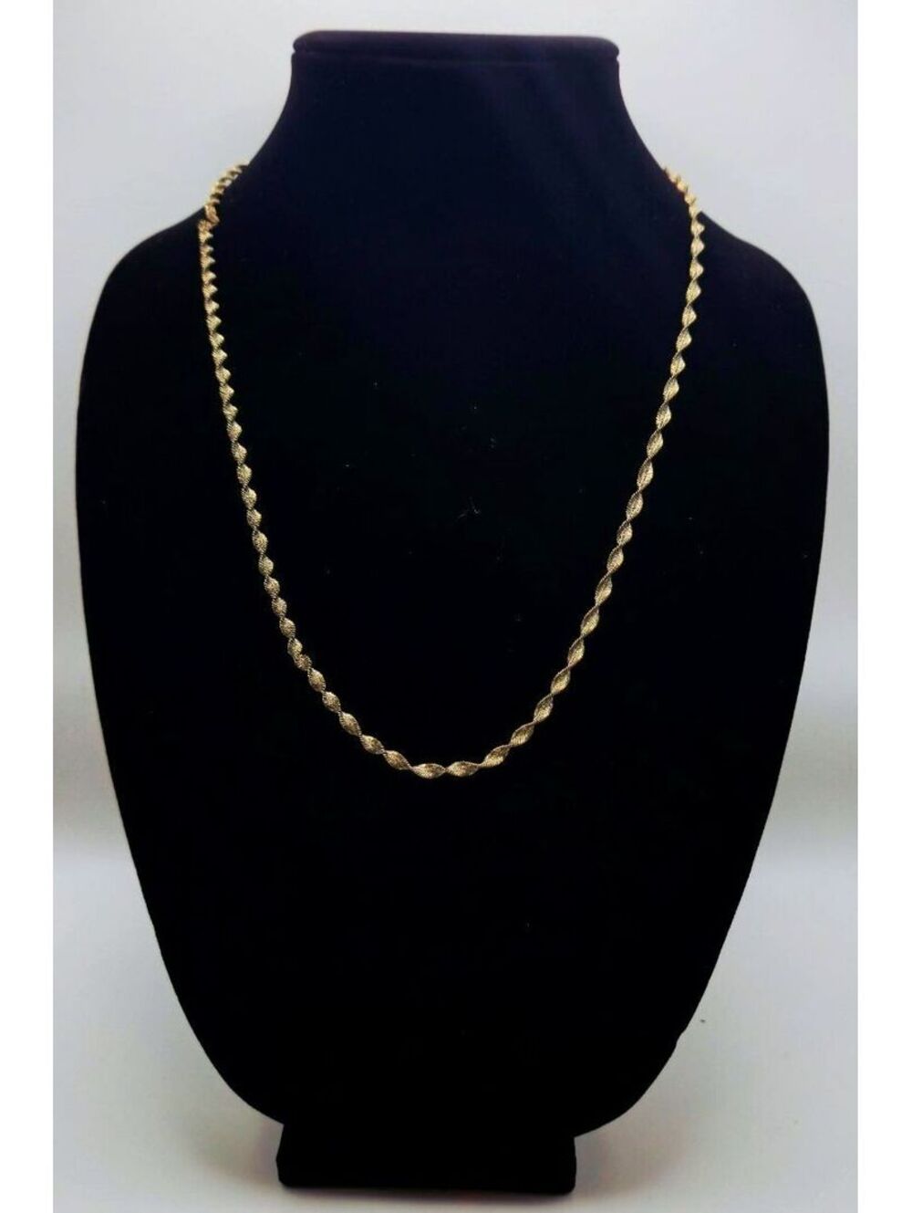 Italian 925 Sterling Silver Gold Plated Twisted Ribbon Chain- FLAWED